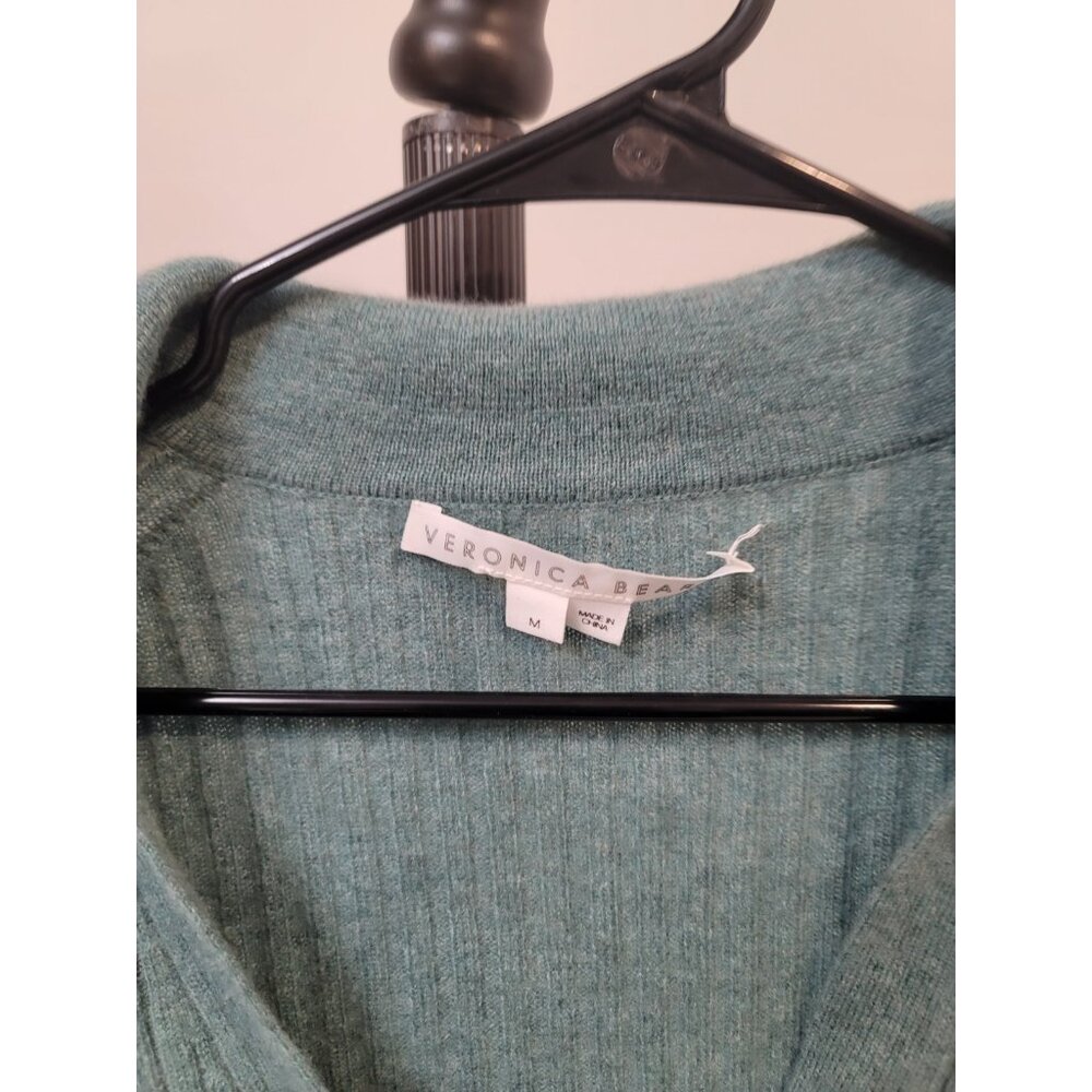 Veronica Beard Cashmere Cardigan Sweater Size M Green - Picture 2 of 5